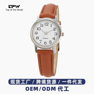 Tpw New Casual Fashion Women's Belt Quartz Watch Girls Student Compact Waterproof Belt Watch Wholesale