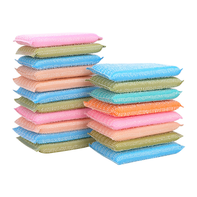 Limpiador de esponja en nombre del cepillo de rayas de seda PP transfronterizo rey de lavado de platos bloque de esponja de limpieza de cocina fabricante de paños de cocina