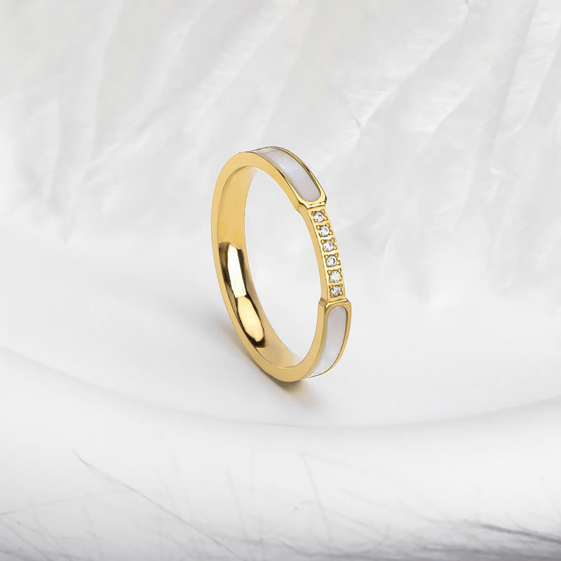 Grenzüberschreitender Verkaufsschlager: Japanische und koreanische, leichte und vielseitige Mikro-Einlegearbeiten aus Muscheln, Roségold und weißem Perlmutt_voghion.com