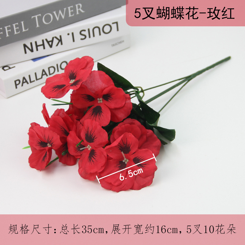 Flower color pansy red