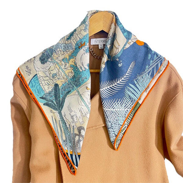Demi-season double-sided two-color silk woolen universal cloak