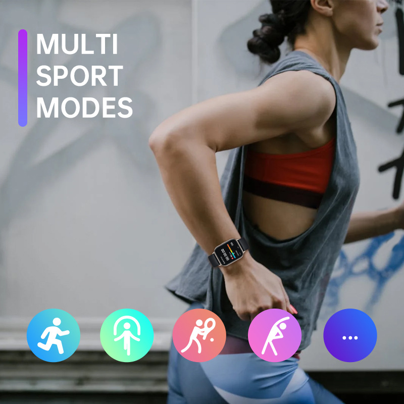 Amazon caliente t19f Bluetooth llamada reloj ritmo cardíaco sueño multi-deportes música IP68 impermeable reloj inteligente