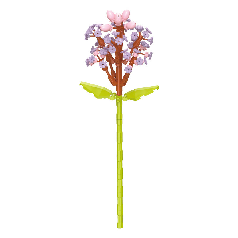 钻马积木花永生花束抱抱桶仿真花小颗粒积木DIY玩具七夕女生礼物|undefined
