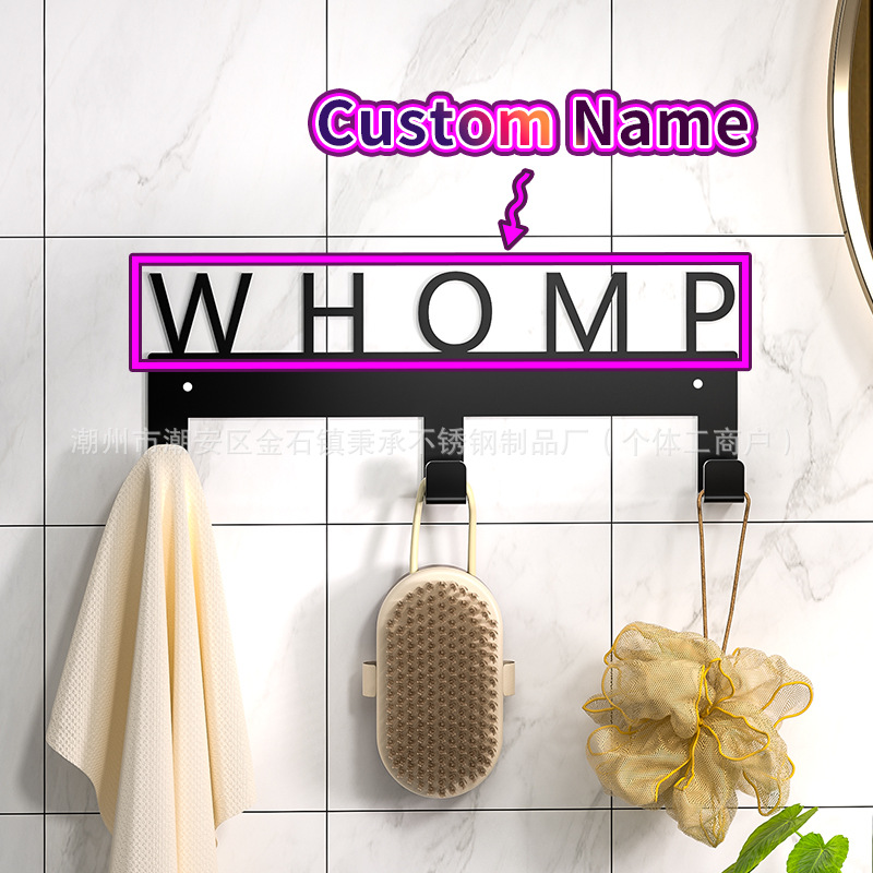 Personalizable puerta trasera gancho no perforación gancho adhesivo puerta de entrada llave sombrero almacenamiento percha percha multipropósito percha de ropa creativa