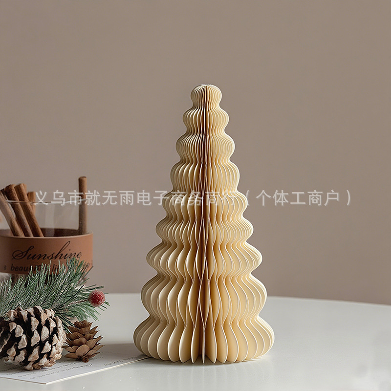 圣诞节装饰圣诞树摆件迷你圣诞树2025新款圣诞折纸装饰场景小道具|undefined