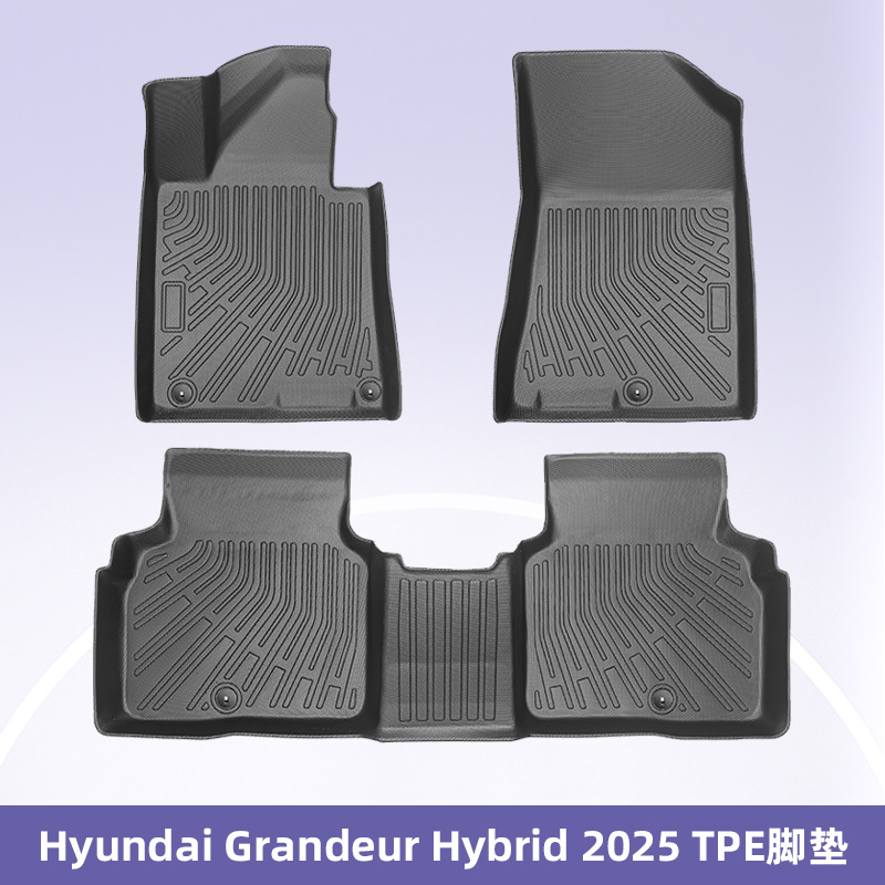 Para Hyundai Grandeur Hybrid 2025 TPE Foot Pad 3D All Weather Backpack Pad
