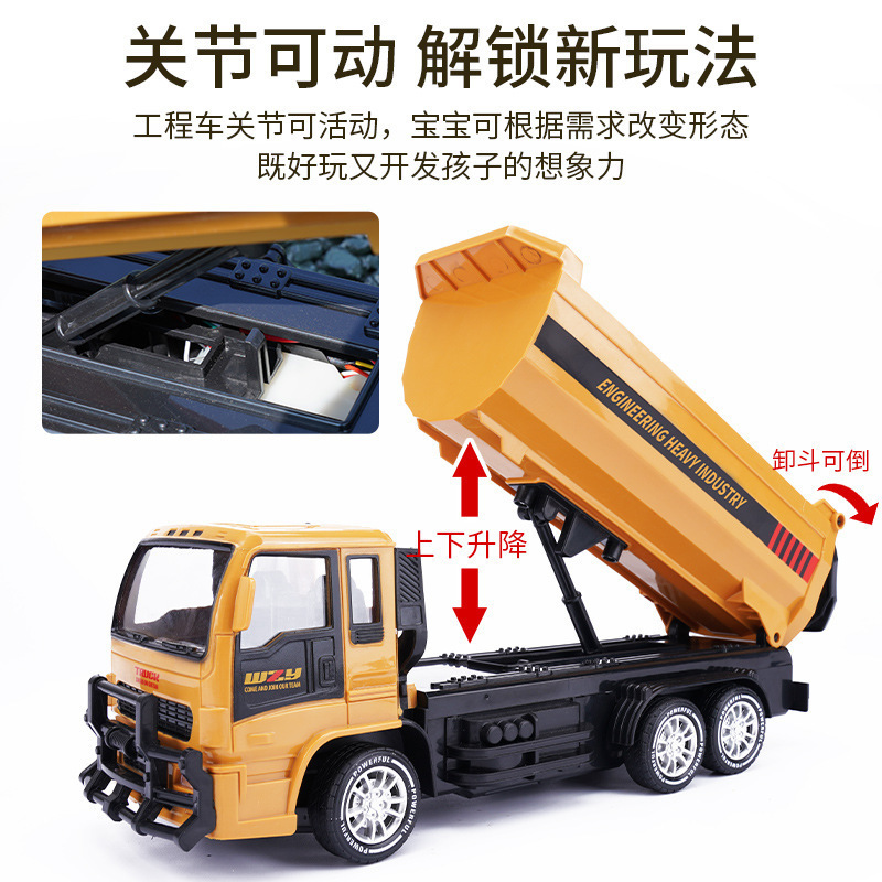 Coche de juguete de excavadora de control remoto de aleación transfronteriza Niños niño gran excavadora de coches de ingeniería excavadora de juguete inalámbrico