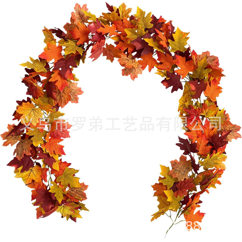 越境新製品アマゾンハロウィン秋の花輪カボチャベリードア吊り収穫祭籐リング感謝祭花輪|undefined