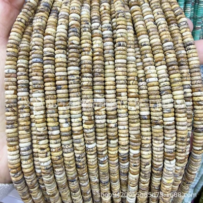 Beads Aventurine Round Beads Loose | Zərgərlik ara hissələri - natural-picture-stone-26mm