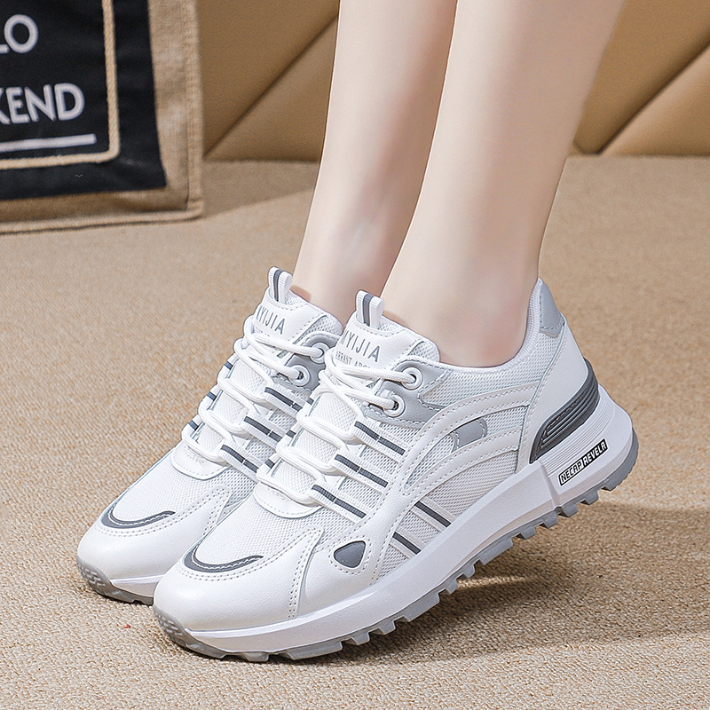 Women's Lady Tennis Shoes Leather Shoes Athletic Shoes Sneakers Mesh Durable Easy To Clean Lightweight Footgear_voghion.com