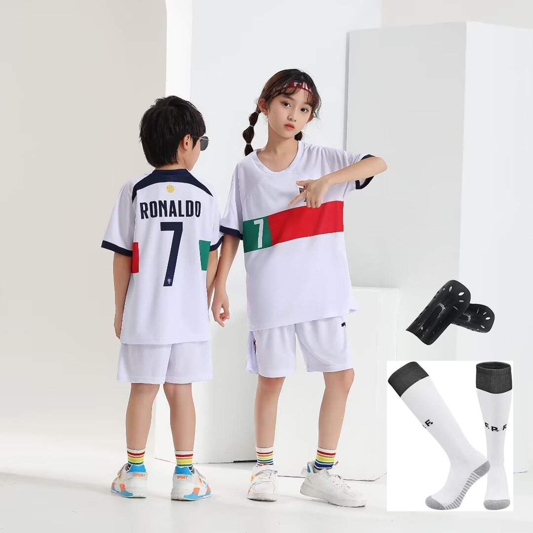 22-23 Portugal away white No. 7 socks flapper