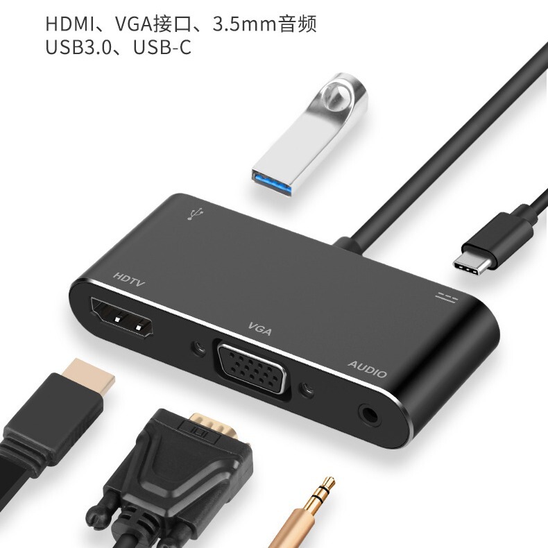 type-c to hdmi 5 in 1 type-c to hdmi vga usb pd 3.5 audio docking station type-c to hdmi 5 in 1 type-c to hdmi vga usb pd 3.5 audio docking station