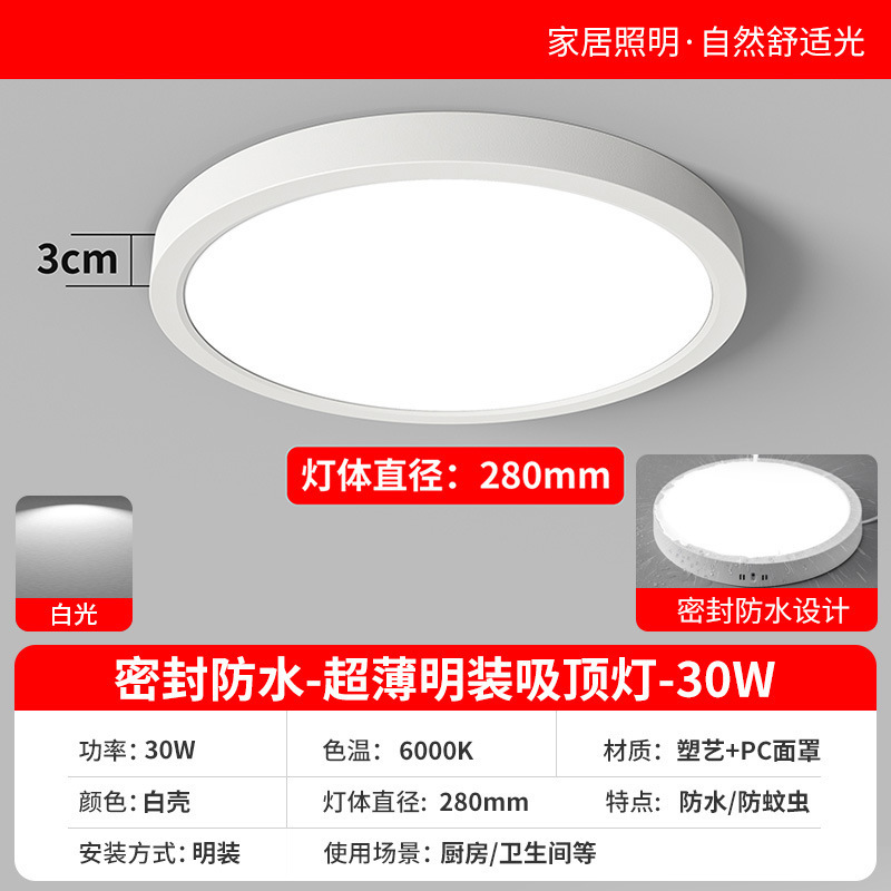 防水 LED シーリングランプキッチンバスルームトイレバスルームバルコニー特別な屋外軒通路照明|undefined