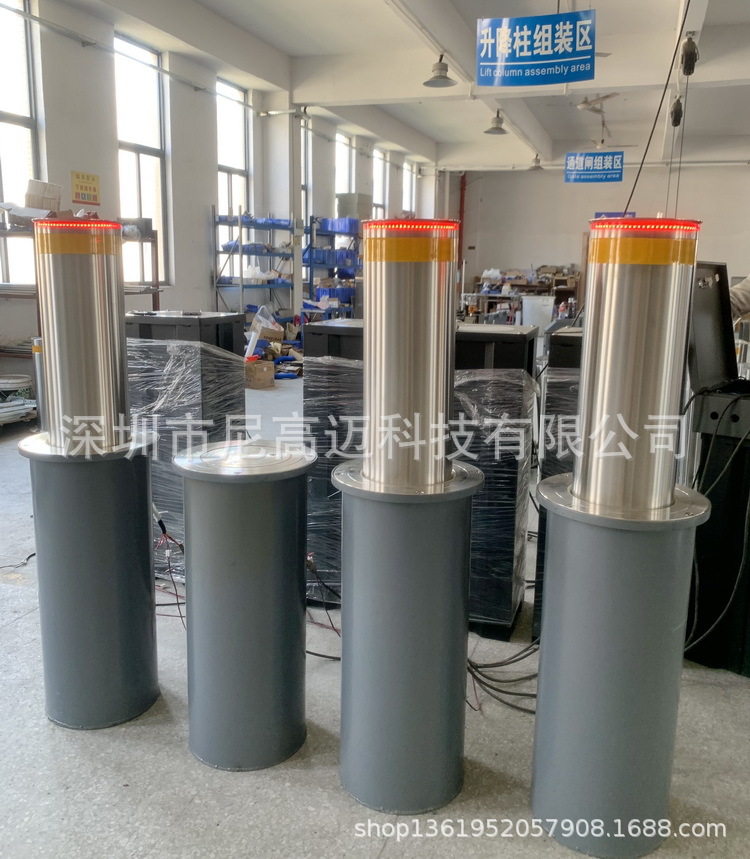 厂家供应硬质隔离设施智能升降柱液压自动路桩手动半自动移动护柱