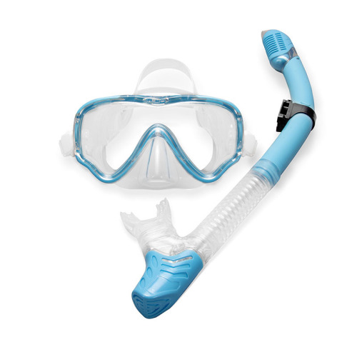 Scuba mask and snorkel set, snorkeling trio, full dry swimming goggles, unisex adult diving mask