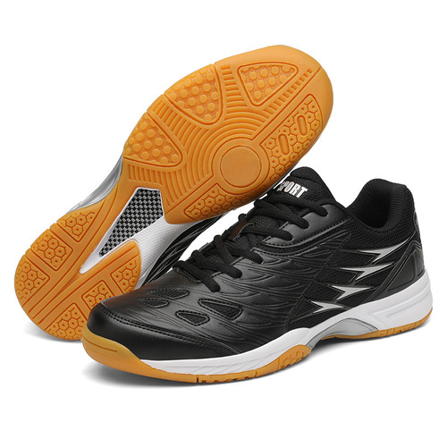 Factory direct supply of badminton shoes, professional men's and women's shock-absorbing leather sports shoes, table tennis shoes, training tennis shoes, cross-border