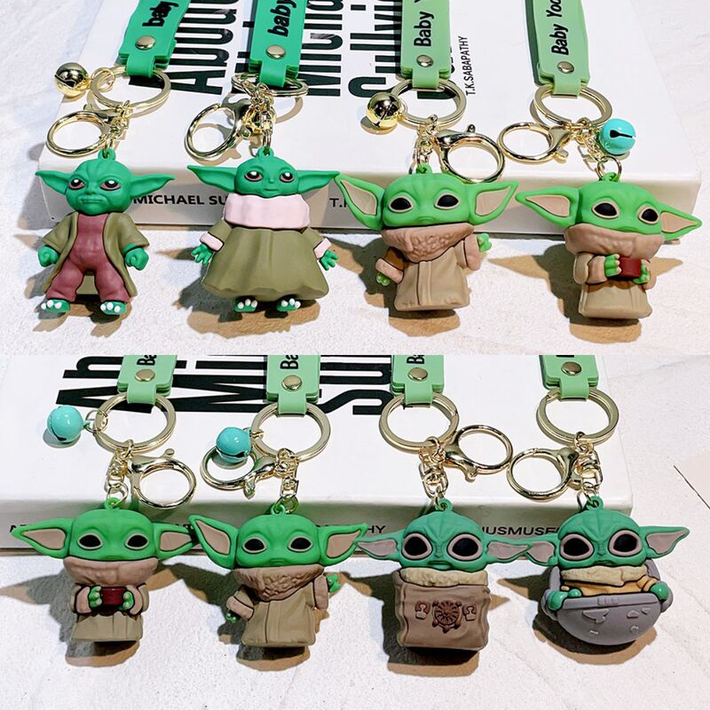 Star Wars Yoda Silicone Keychain Cute Resin Mandalorian Pendant Accessories Doll Machine Wholesale Star Wars Yoda Silicone Keychain Cute Resin Mandalorian Pendant Accessories Doll Machine Wholesale