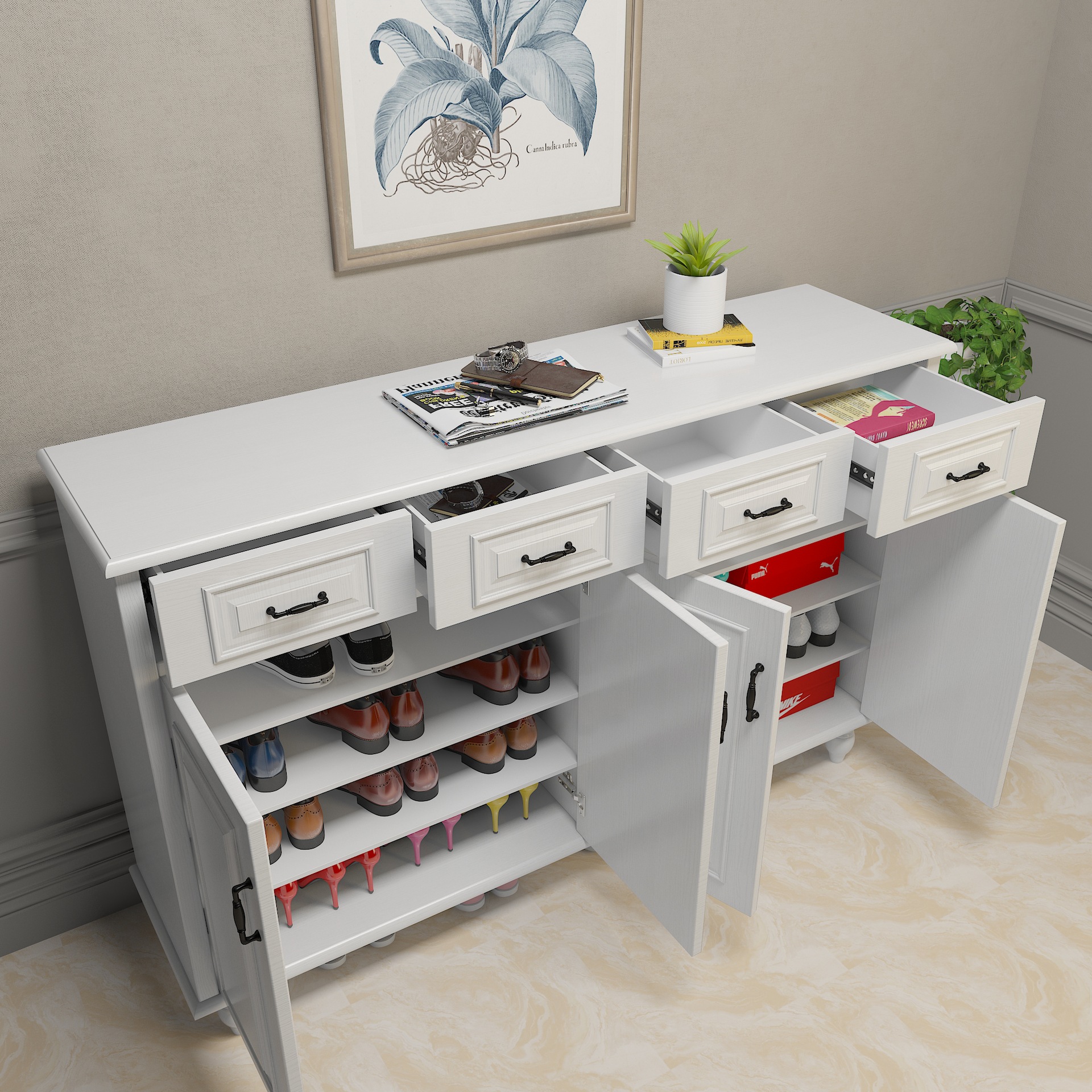 614 더블 오픈 더블 서랍 1.4 미터 길이 140*38*104cm