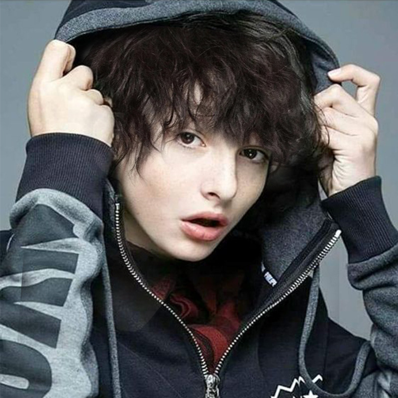 European and American foreign trade wigs for men and women neutral short curls tin paper hot handsome bubble head chemical fiber wig set spot wholesale European and American foreign trade wigs for men and women neutral short curls tin paper hot handsome bubble head chemical fiber wig set spot wholesale