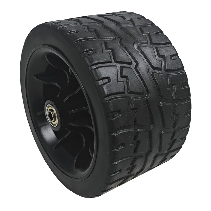 7寸实心防滑耐磨PP轮毂PVC实心轮胎  7×4寸营地车脚轮推车