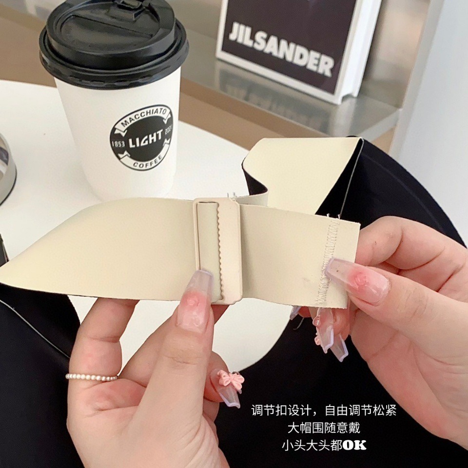 Finna Fu & gorra solar de borde grande 2024 sombrero de verano de hielo sombrero de sombrero alargado sombrero vacío gorra chica caliente