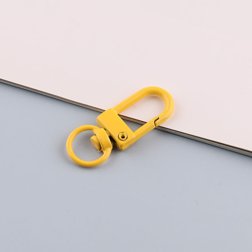 Macaron color metal paint keychain dog buckle color spray paint U-shaped door buckle diy bag pendant jewelry accessories