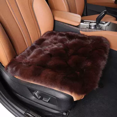 short plush sheepskin three-piece single – Wool pad - brown-square-pad-square-version