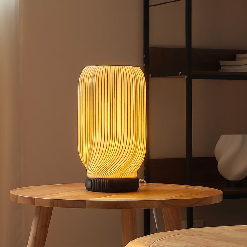 Mesita de noche minimalista nórdico, lámpara de mesa, estilo cremoso creativo, dormitorio japonés, escritorio, decoración, luz ambiental, arreglo floral 3D