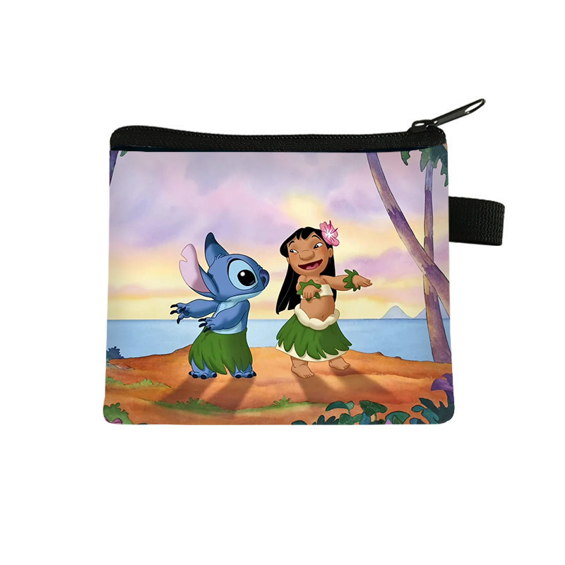 Monedero Infantil de Stitch, Popular en 2025, para Monedas, Llaves, Audífonos, Cartera de Poliéster con Dibujos Animados, Venta al Por Mayor