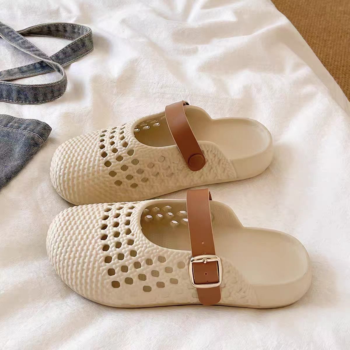 Birkenstock Clogs for Women, 2026 New Model, Summer Outdoor Breathable Non-Slip Wear-Resistant Home Closed-Toe Slippers for Women