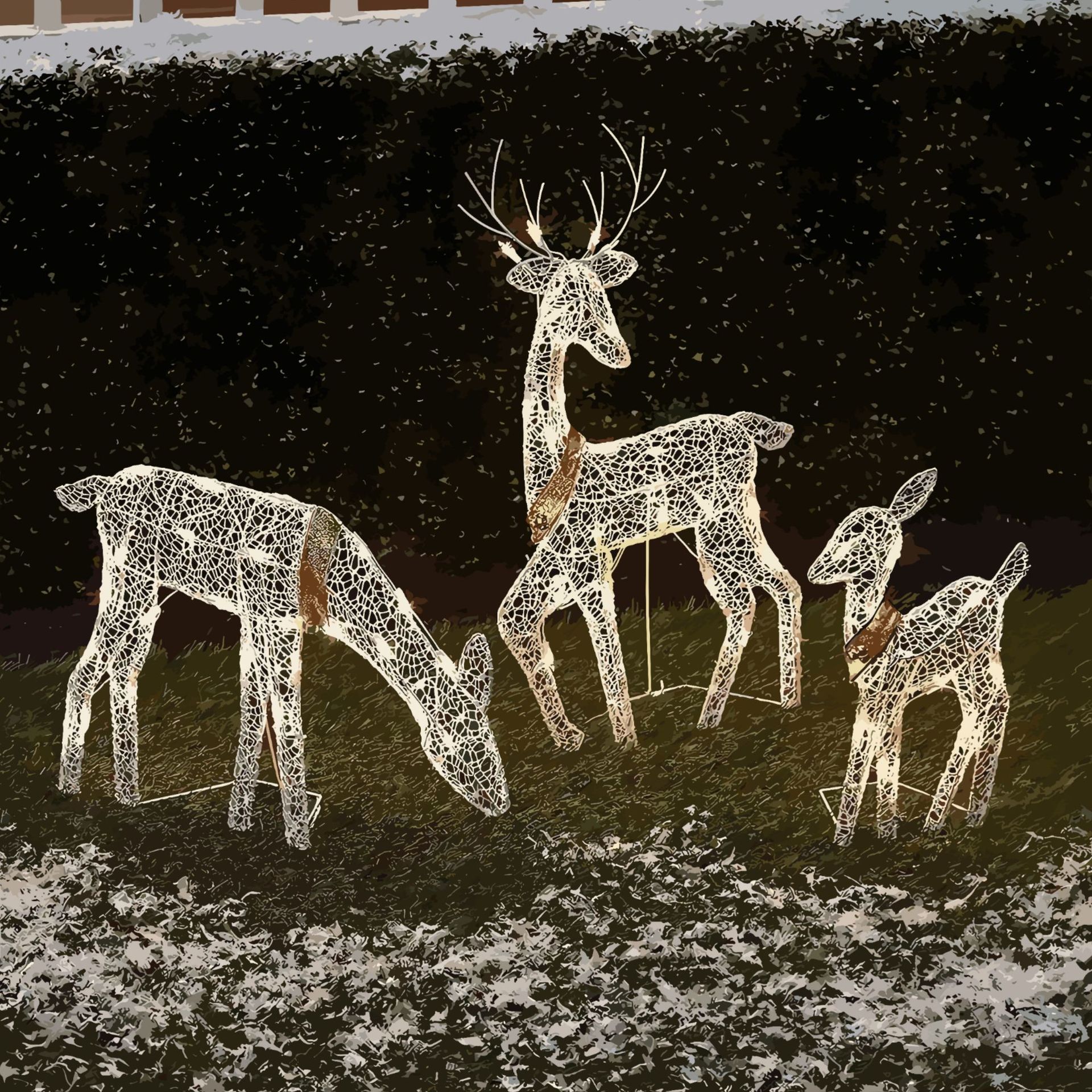 Декор, светодиодный рождественский креативный аксессуар для беседки, (Трансграничная торговля)