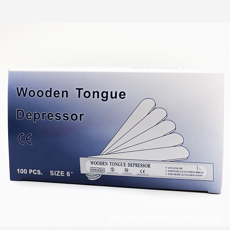 Placa de presión de lengua empaquetada independientemente varilla de cera varilla de agitación varilla de belleza desechable varilla de madera para tatuajes varilla de belleza