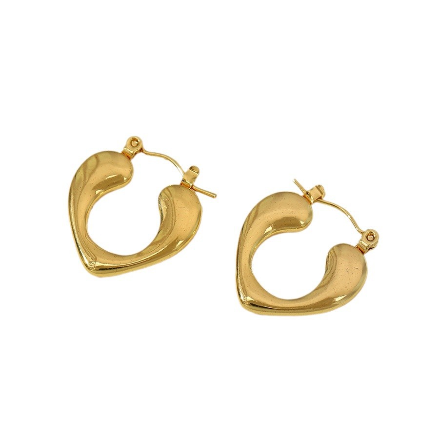 Pendientes no decolorados de acero inoxidable dorado de 18 quilates de estilo explosivo transfronterizo