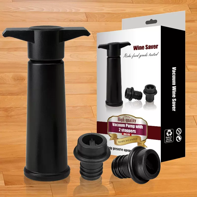 跨境厂家直供现货 红酒保鲜真空塞 红酒真空抽气筒  一泵两塞