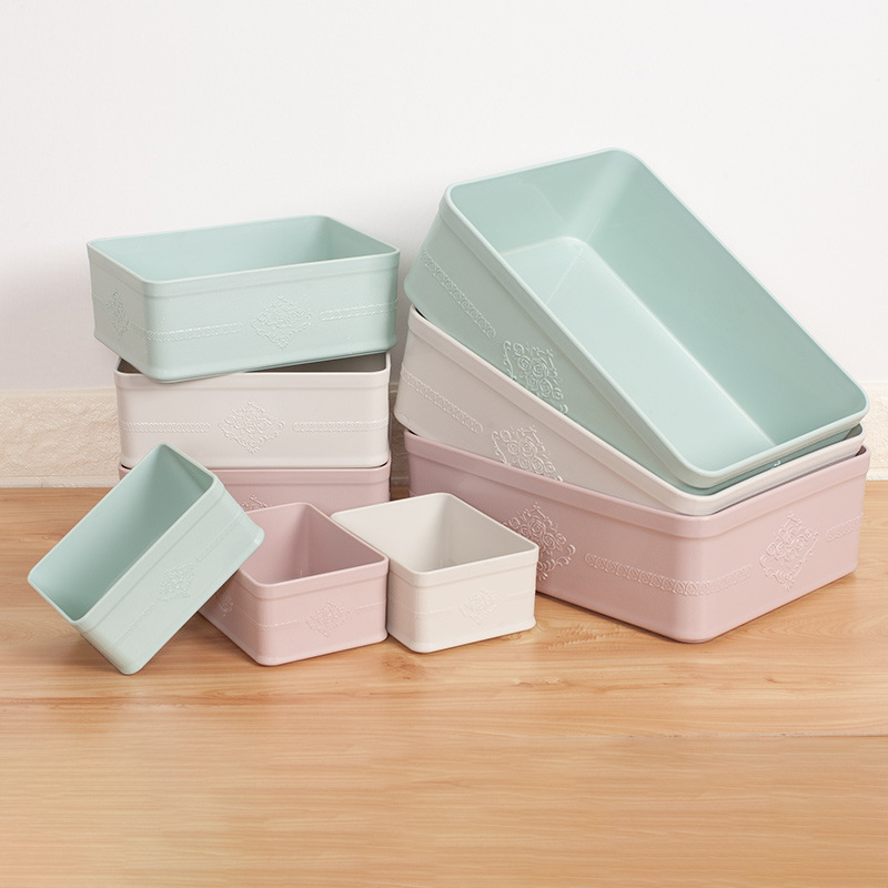 Plastic table storage box