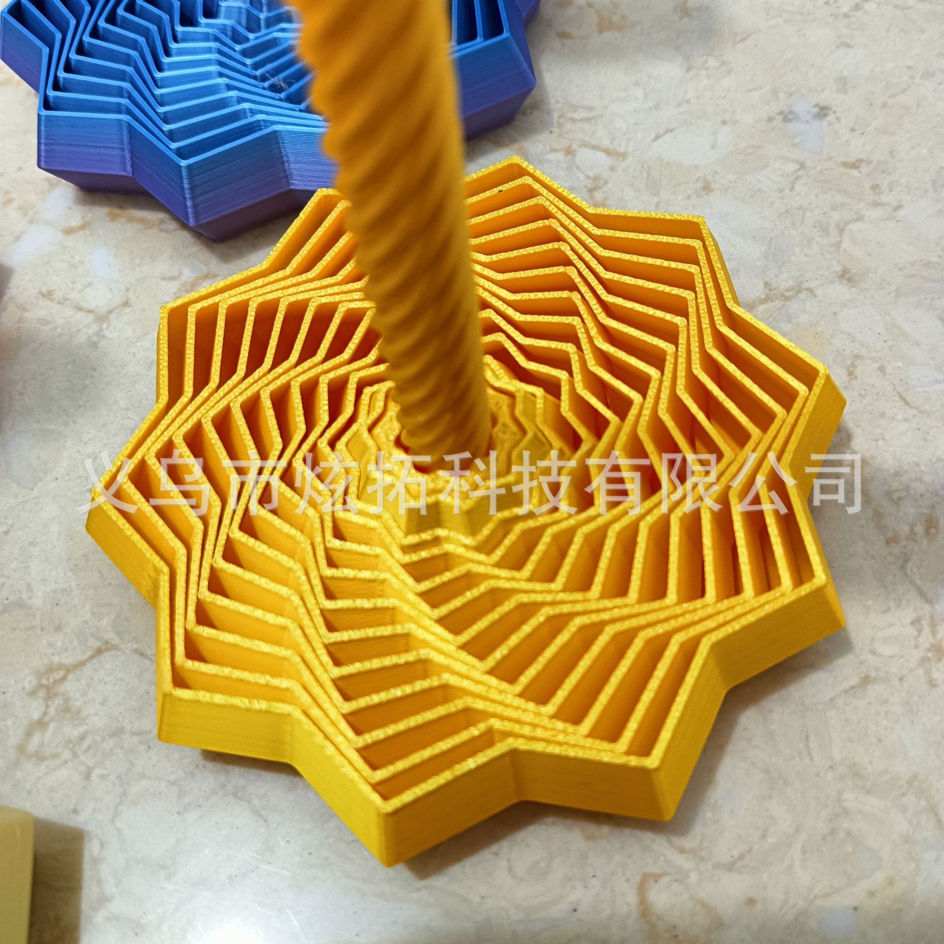 Impresión 3D descomprimida estrella ilusión óptica plegable juguete de puzzle infantil poligonal torre de rábanos espiral mesa tridimensional image 20
