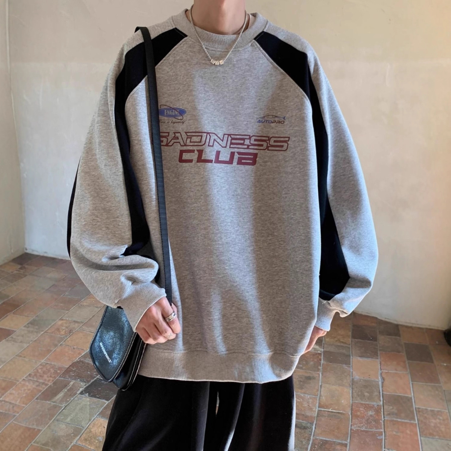 Pull homme automne, nouveau manteau épais et ample, style locomotive, sans chapeau, pull d'extérieur_voghion.com