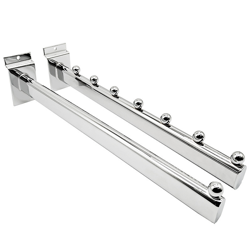 Fábrica de Foshan de alta calidad galvanizado galvanizado tubo de ranura circular gancho con cuentas tubo cuadrado gancho 5 perlas 7 perlas estante gancho de ropa