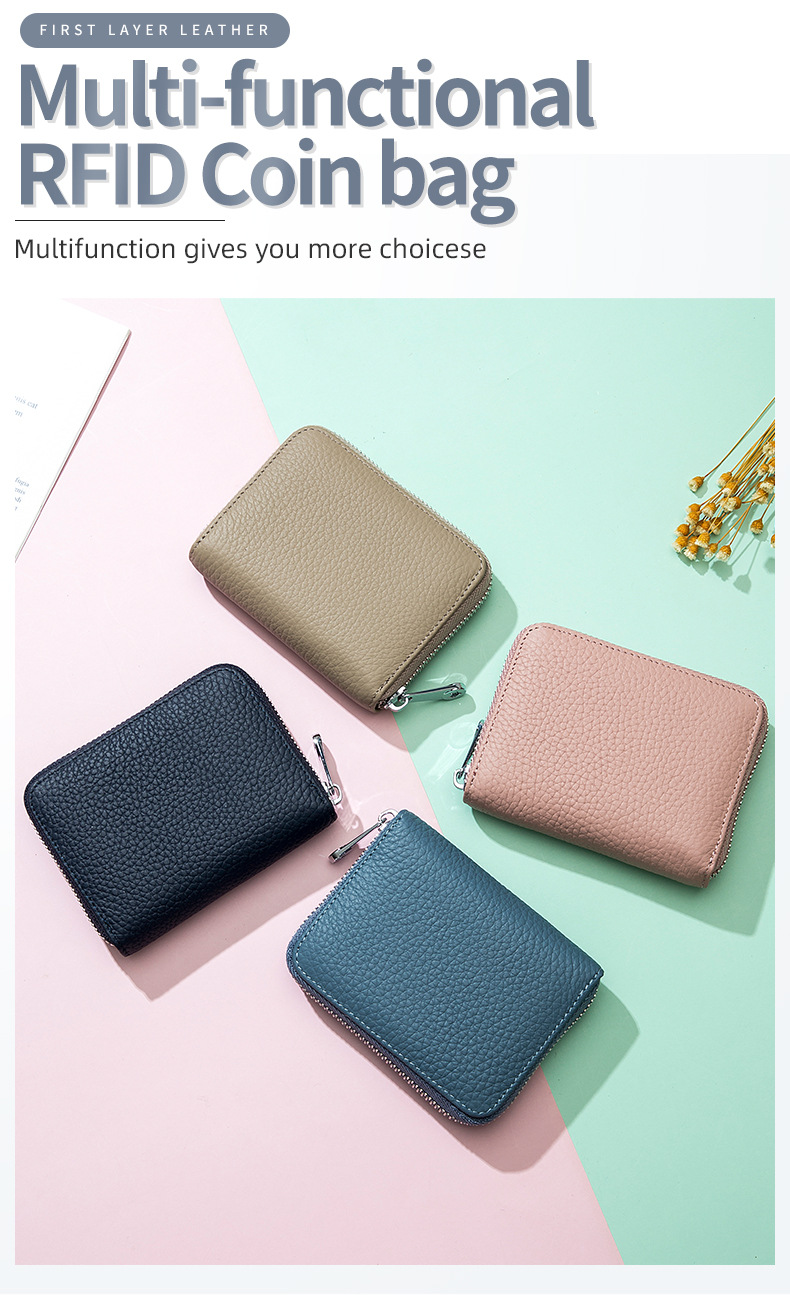 Heißer verkauf große kapazität reißverschluss akkordeon karte aus echtem leder RFID Japanischen multifunktionale geldbörse_voghion.com