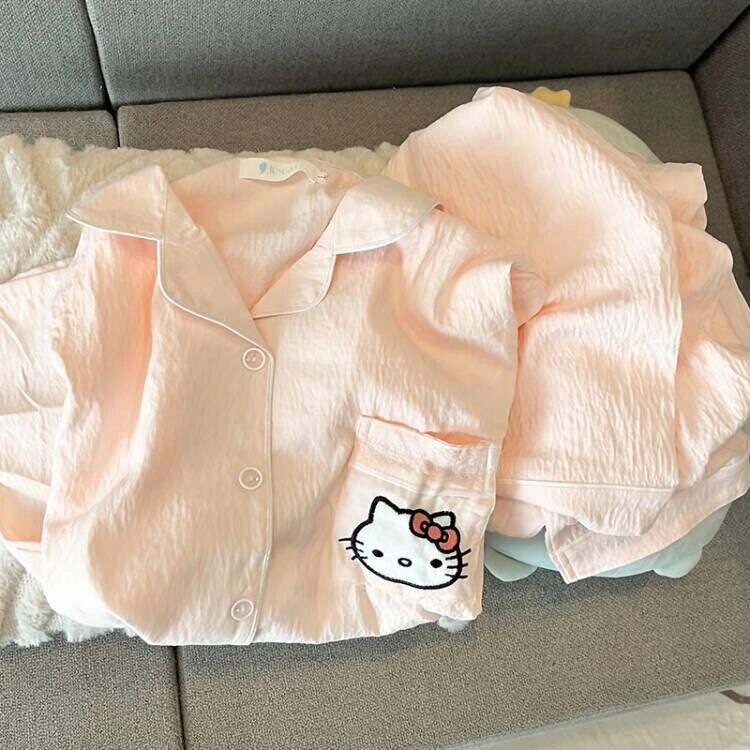2026 Summer Hot-Selling Cloud Cotton Pajamas for Women, Thin, Loose, Sweet, Short-Sleeved Shorts, Cardigan Set, Home Wear