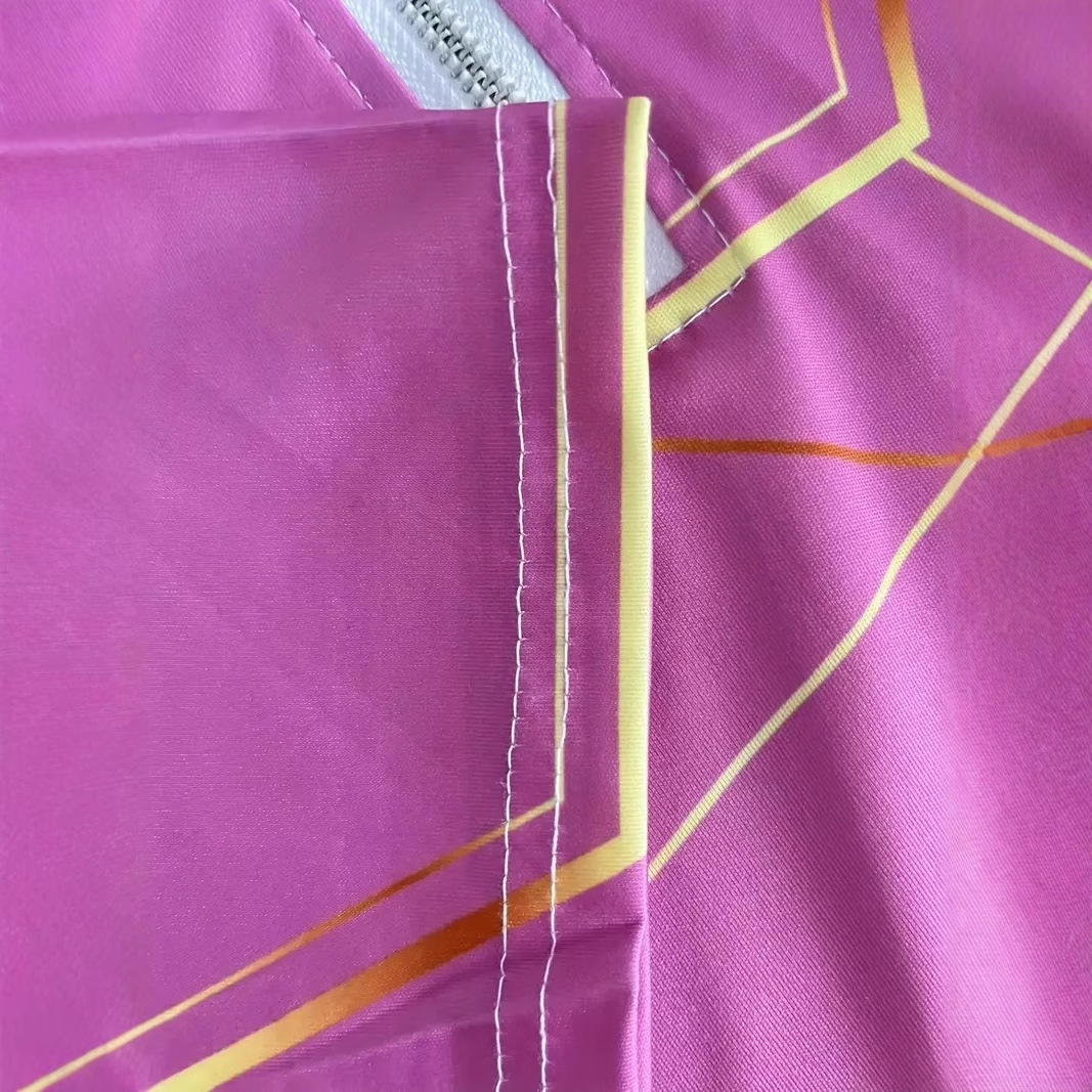 Camisa POLO con cremallera de manga corta con solapa suelta y ancho de hombros de todo fósforo casual para hombres Venta caliente en stock de impresión digital 3D