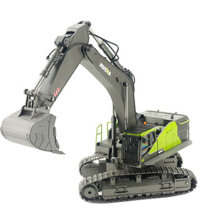 Huina 1593 22-channel large simulation alloy excavator acousto-optic large remote control engineering vehicle model