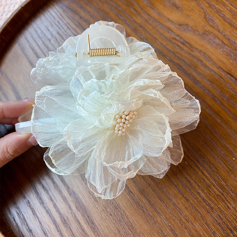 Pinza per capelli camelia donna grande molletta a forma di fiore_voghion.com