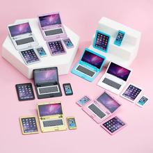 美國娃娃配件娃娃屋迷你手機平板筆記本電腦三件套玩具配件批發