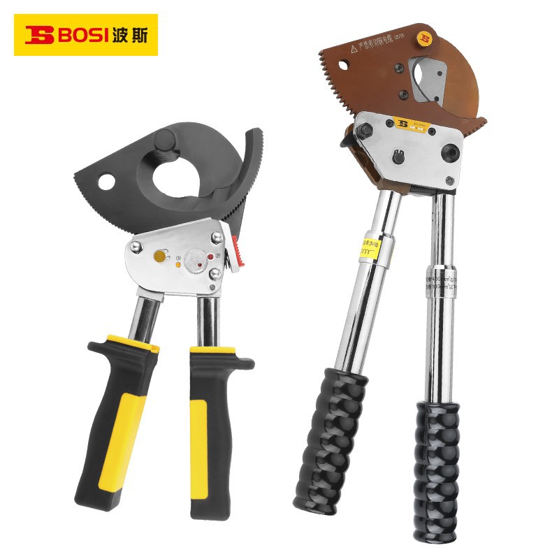 波斯电缆剪齿轮剪刀棘轮式电线剪线钳J40J52J95J100型 线缆剪