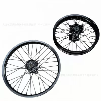 Motorcycle wheel hub modified front 1.60-21 and rear