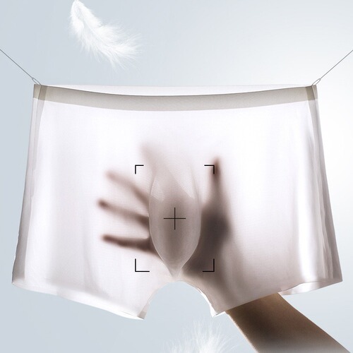 Summer men's ice silk underwear men's ultra-thin quick-drying breathable high-elastic large size boxer briefs in stock