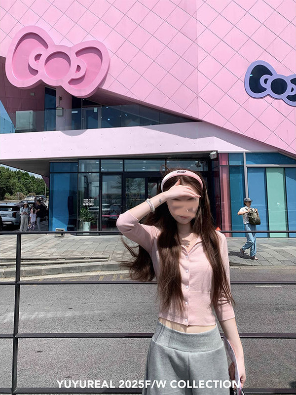 YUYUREAL 简单主义 60支超细质感羊毛中袖开衫|undefined