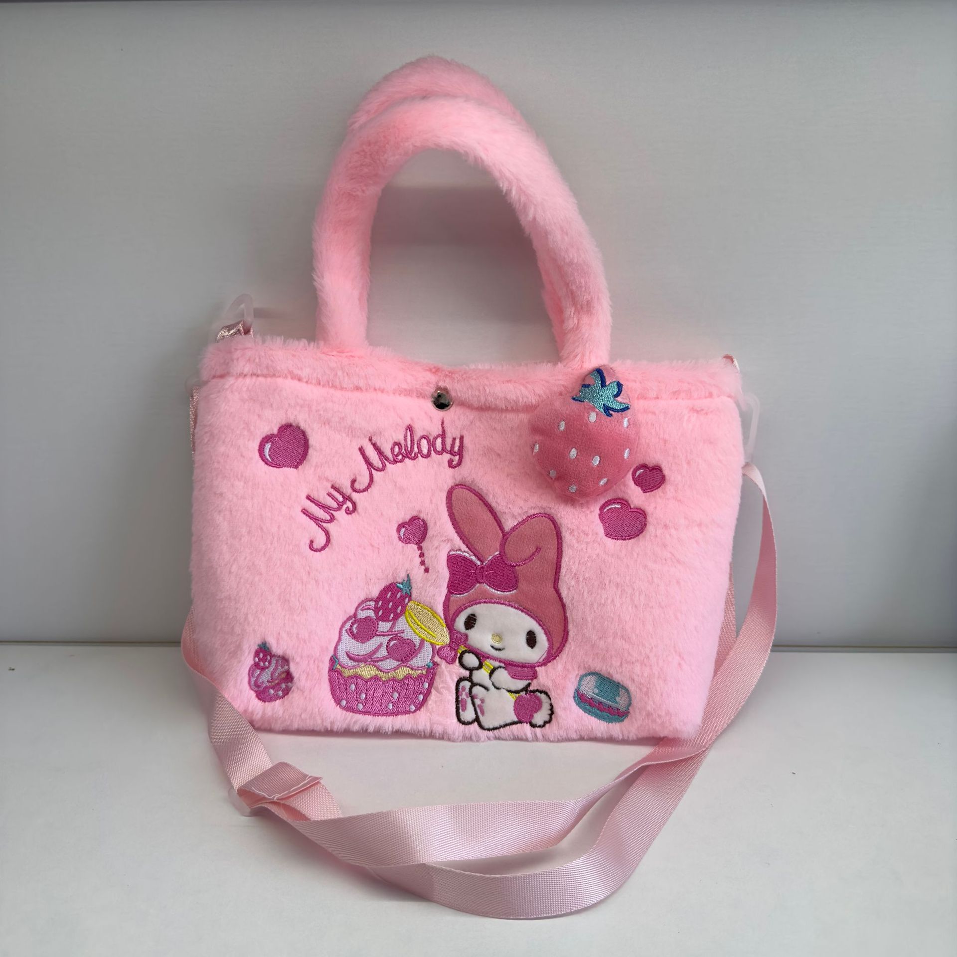 Nuevo bolso de peluche de dibujos animados lindo fábrica al por mayor hombro portátil muñeca bolsa ciego caja intercambio regalo