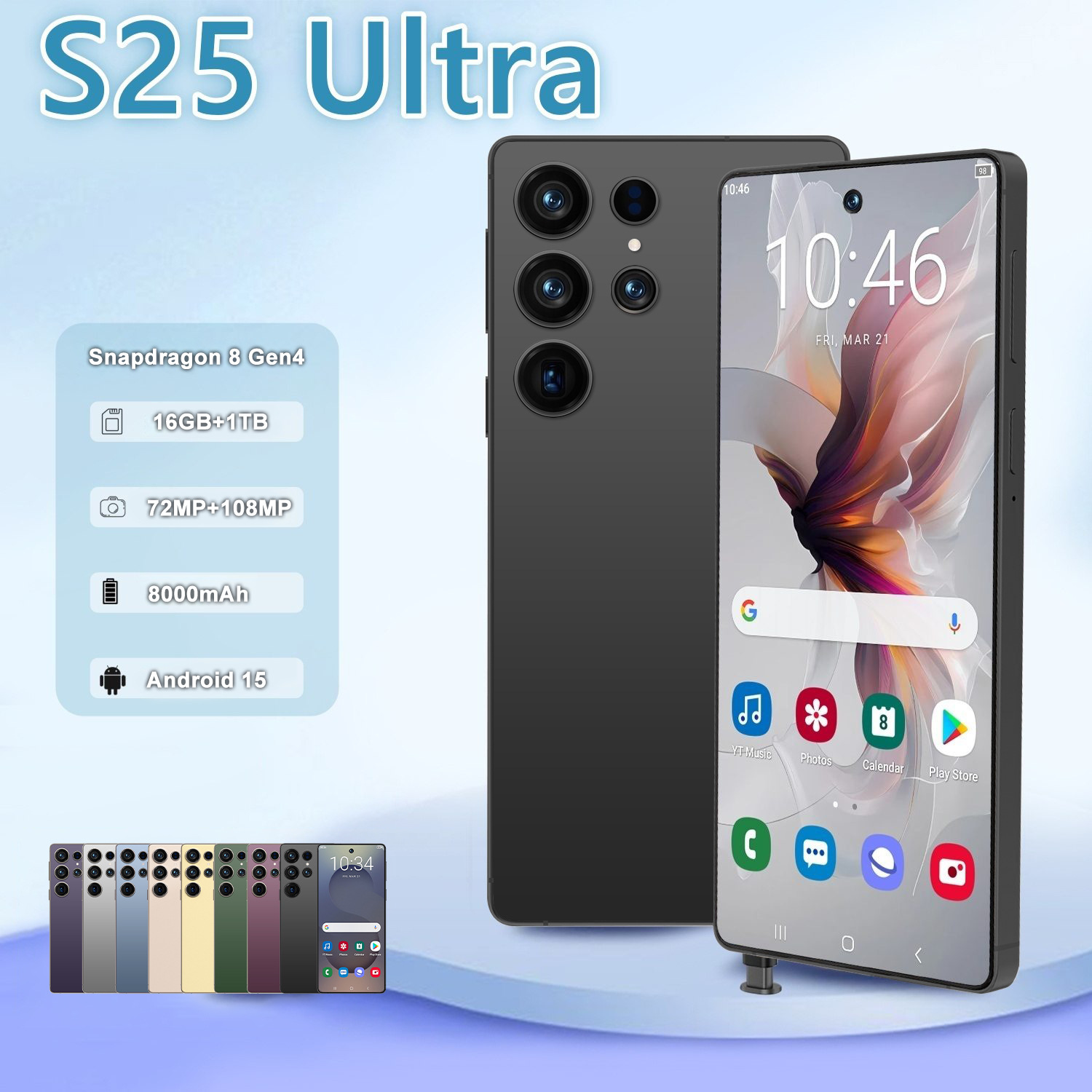 Teléfono móvil transfronterizo S25 Ultra Smartphone 4 + 64GB Pluma incorporada 6.8 pulgadas Teléfono móvil nuevo sin abrir